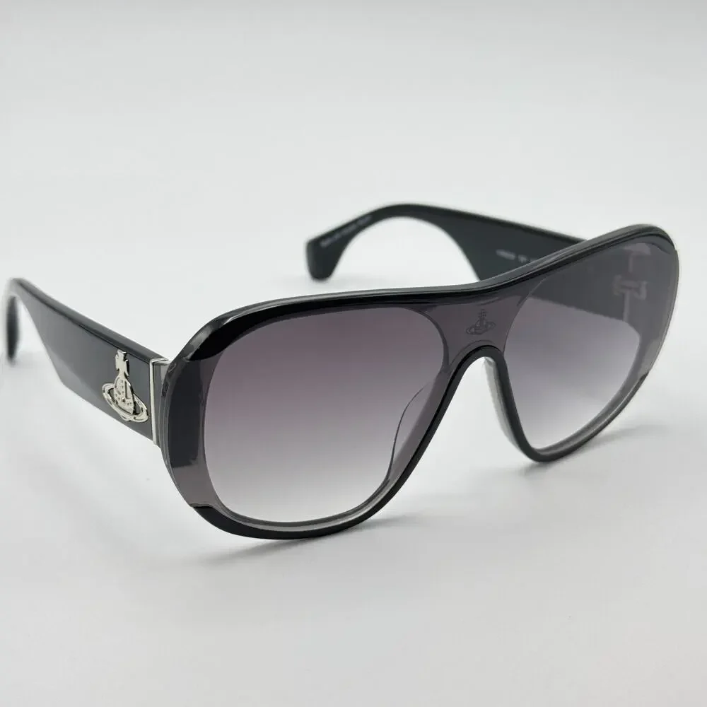 Vivienne Westwood Sunglasses Atlanta VW5020 091 Black Aviator Gradient Shield